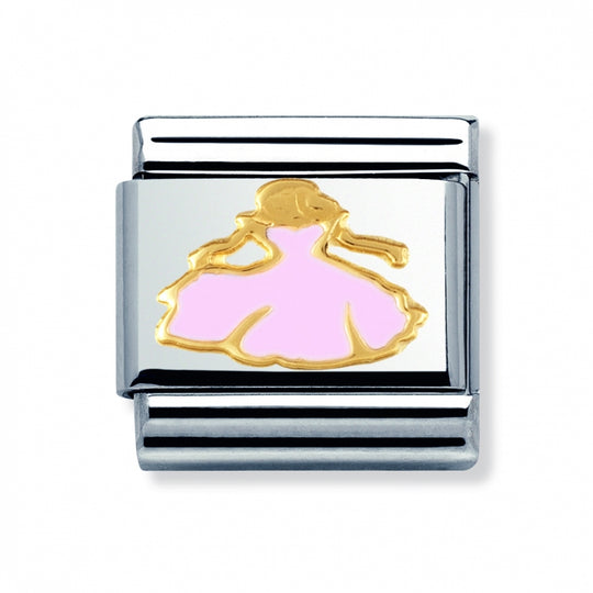 Composable Gold Pink Princess Link - 030272/15