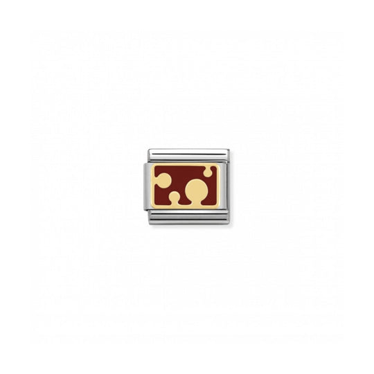 Nomination Composable Gold Red Bubbles Link ~ 030284/05