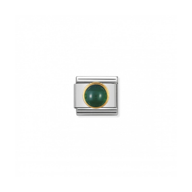 nomination-nomination-composable-gold-round-green-agate-link-030503-03