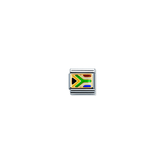 Nomination Composable Gold South Africa Flag Link ~ 030237/03