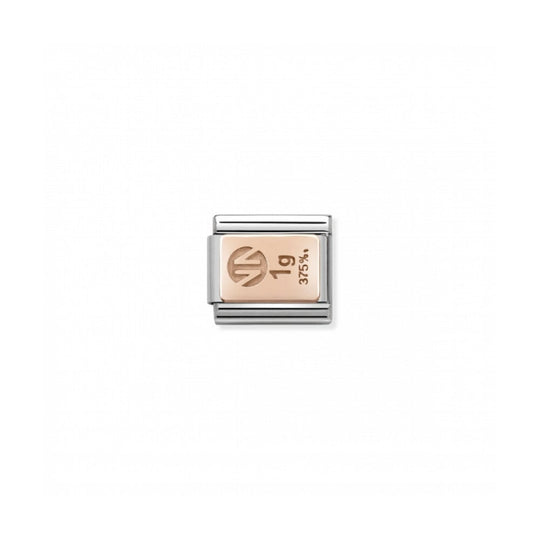 Nomination Composable Rose Gold Engraved Bar Link ~ 430102/01