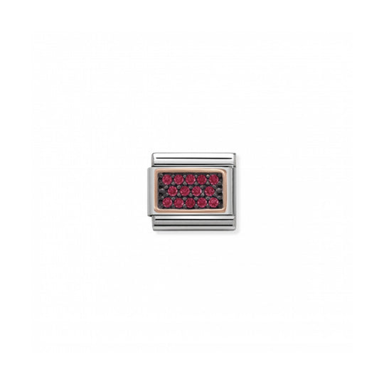 Composable Rose Gold Fuchsia Pave Link - 430313/05