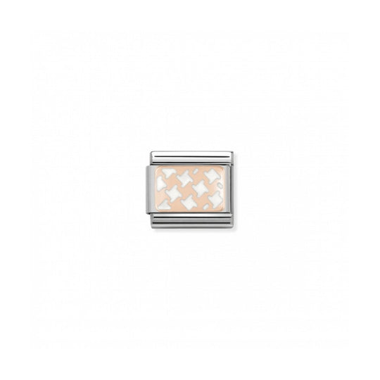 Nomination Composable Rose Gold Houndstooth Link ~ 430201/04