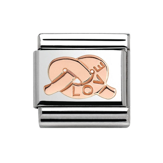 Composable Rose Gold Love Knot Link - 430101/22