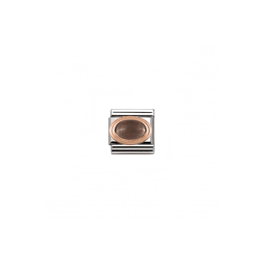Nomination Composable Rose Gold Oval Smoky Link ~ 430501/29