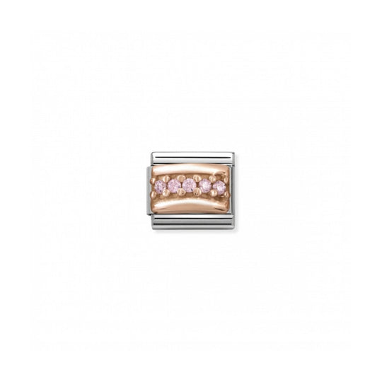Composable Rose Gold Pink Pave Link - 430304/06