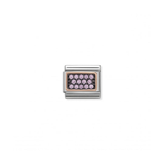 Composable Rose Gold Pink Rectangle Link - 430313/07