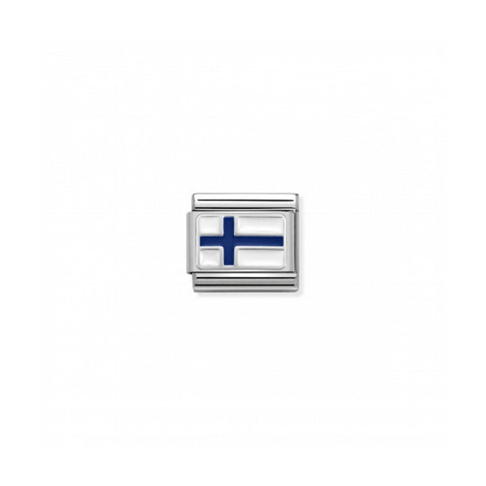 Composable Silver Finland Flag Link - 330207/10