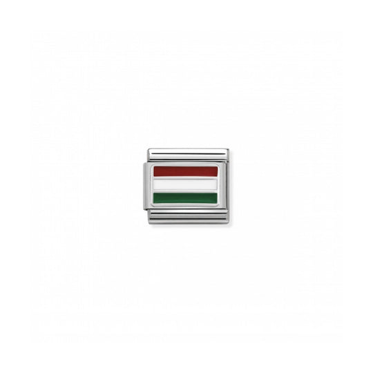 Nomination Composable Silver Hungary Flag Link ~ 330207/26