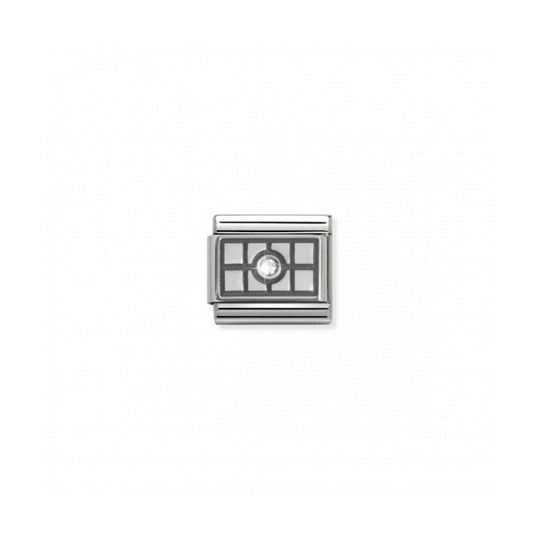 Nomination Composable Silver Plate Rectangles Link ~ 330314/03