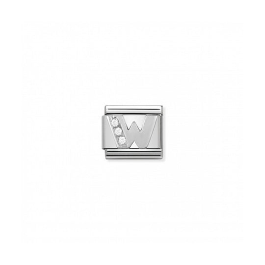 Composable Zirconia Letter W Link Silver - 330301/23