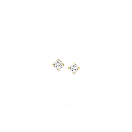 Sentimental CZ Circle Stud Earrings - Gold - 149205/016