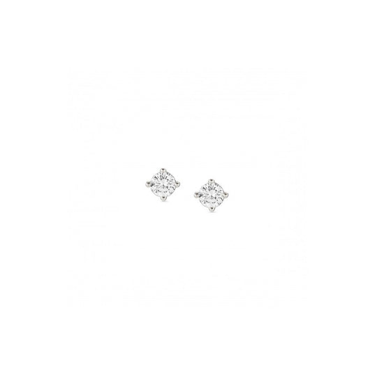 Sentimental CZ Circle Stud Earrings - Silver - 149205/017