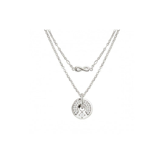 Sentimental CZ Infinity Necklace - Silver - 149203/017