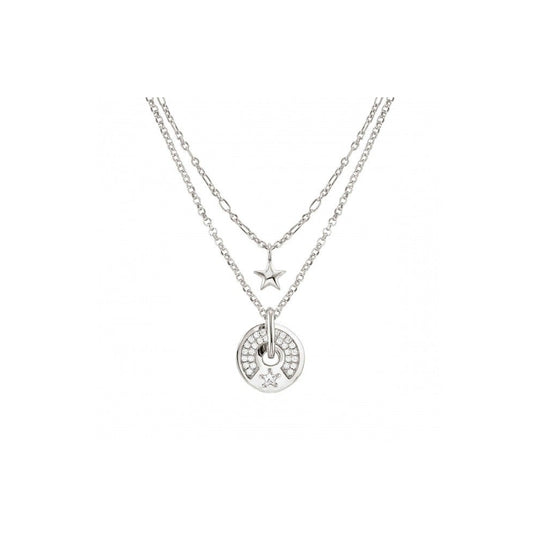 Sentimental CZ Star Necklace - Silver - 149203/003