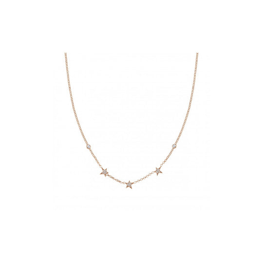 Stella Tri-Star Necklace - Rose Gold - 146711/011