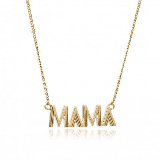 Art Deco Mama Necklace - Gold - ALMNGP