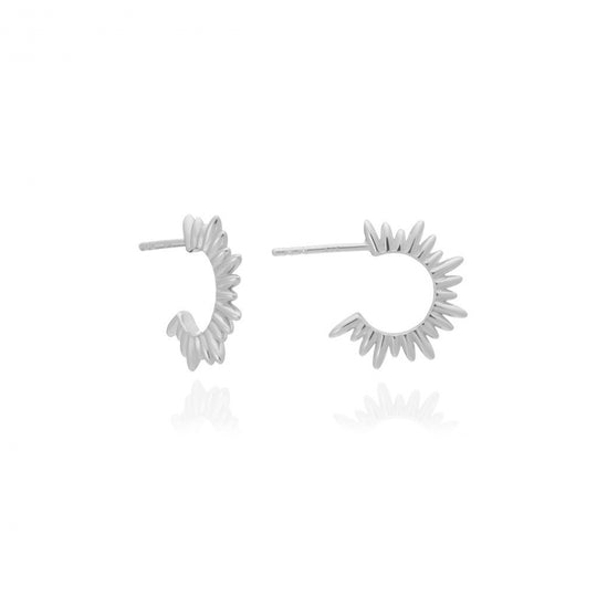 Electric Goddess Hoop Earrings Small - Silver - SNE26S