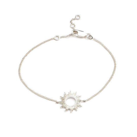 Electric Goddess Sun Bracelet - Silver - SNB5S