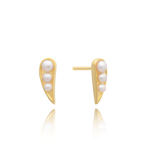Kindred Pearl Stud Earrings - Gold - PLE02GP