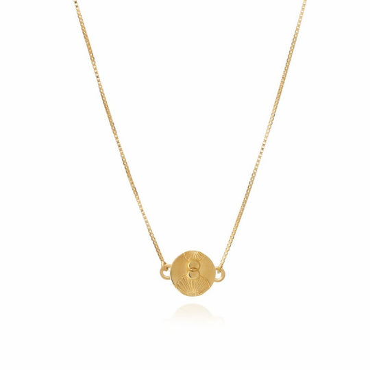 Luminary Art Coin Choker Necklace - Gold - ZCN15GP