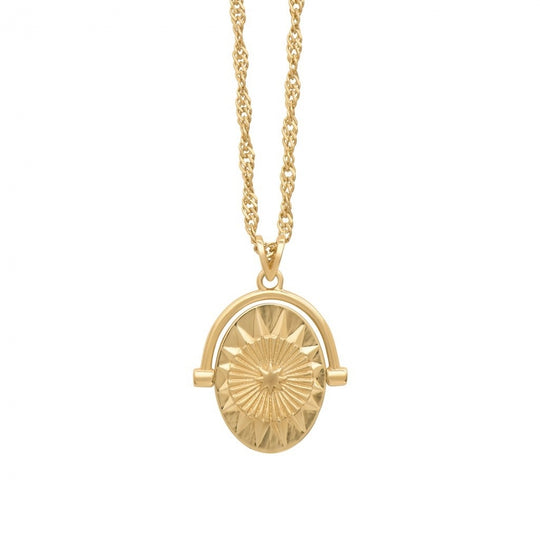North Star Spinner Necklace - Gold - UZN05GP