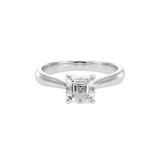 Royal Asscher Diamond Solitaire Engagement Ring - 0.31ct
