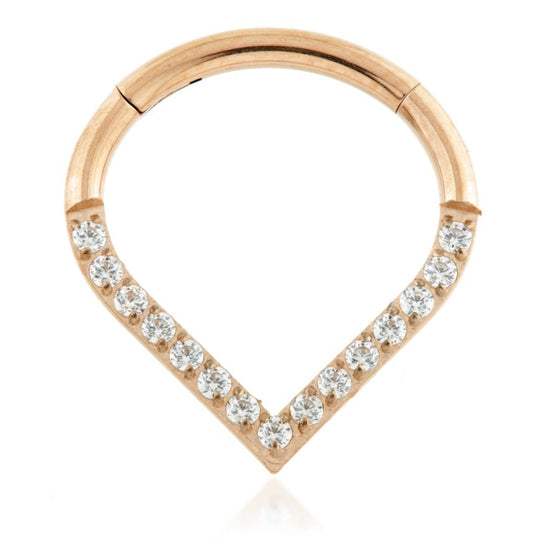 Pavé Gem Wishbone Hinged Ring - Rose Gold - RTMRING39-1.2-8