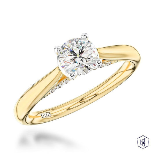 18ct Gold Round Brilliant Cut Diamond Ring - 0.60ct