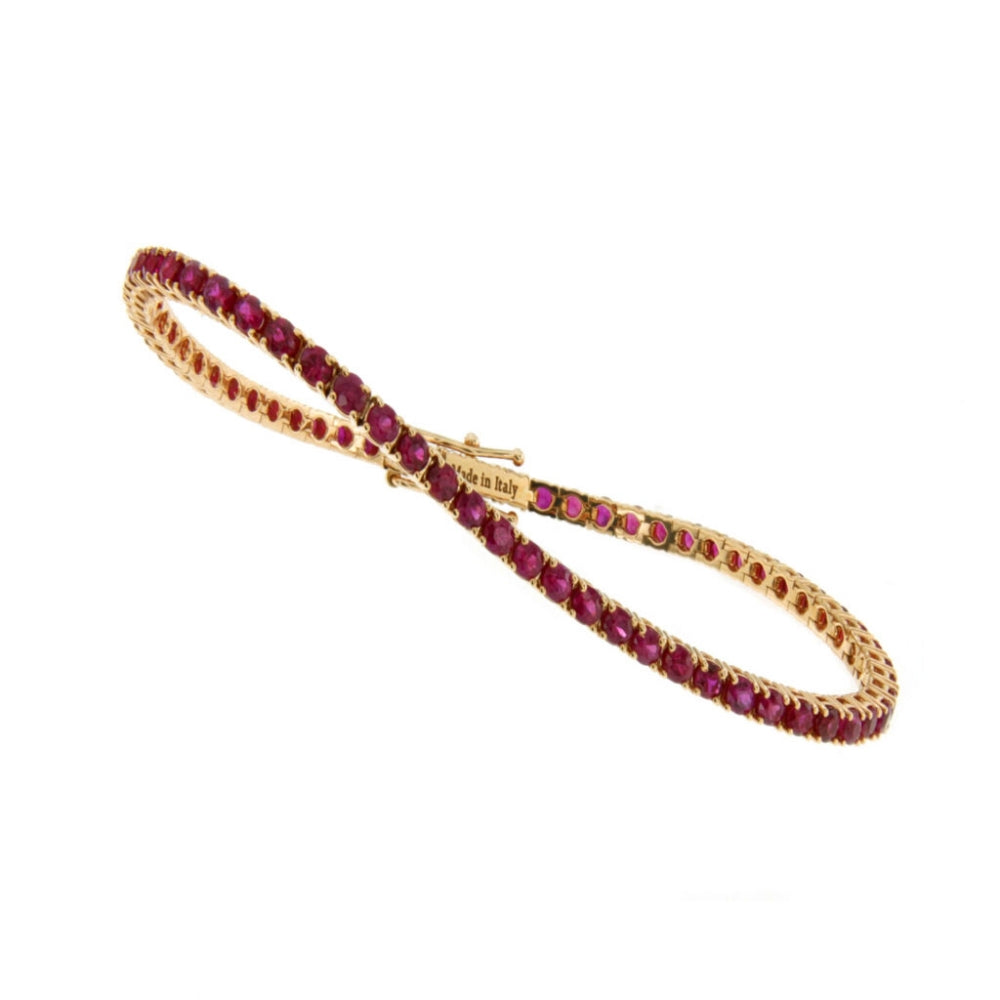 18ct Rose Gold Ruby Tennis Bracelet – Sarah Layton