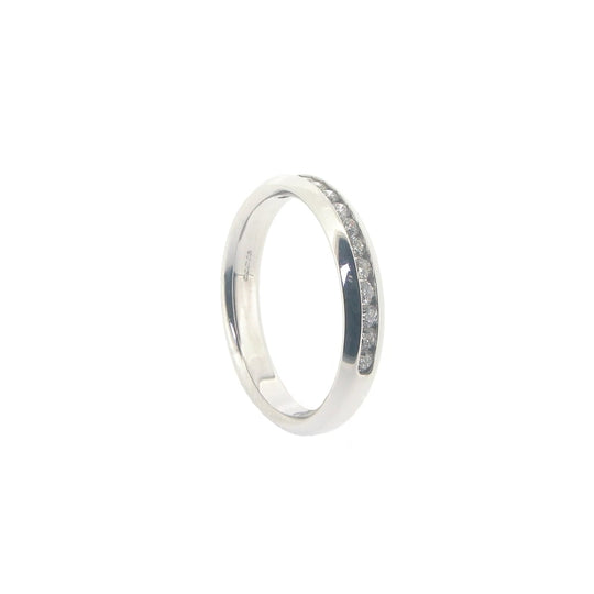 18ct White Gold 13-Stone Half-Eternity Diamond Ring