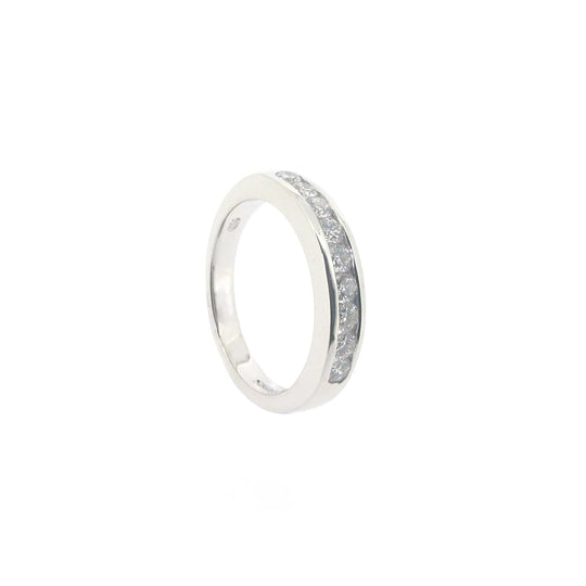 18ct White Gold 9-Stone Half-Eternity Diamond Ring ~ 11620P3
