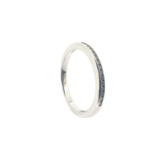 18ct White Gold Channel-Set Half Eternity Diamond Ring ~ 11952P16