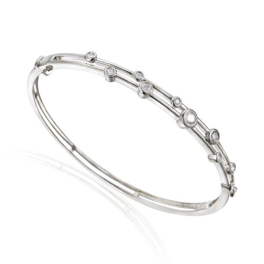 Sarah Layton 18ct White Gold & Diamond Bangle - 0.64ct