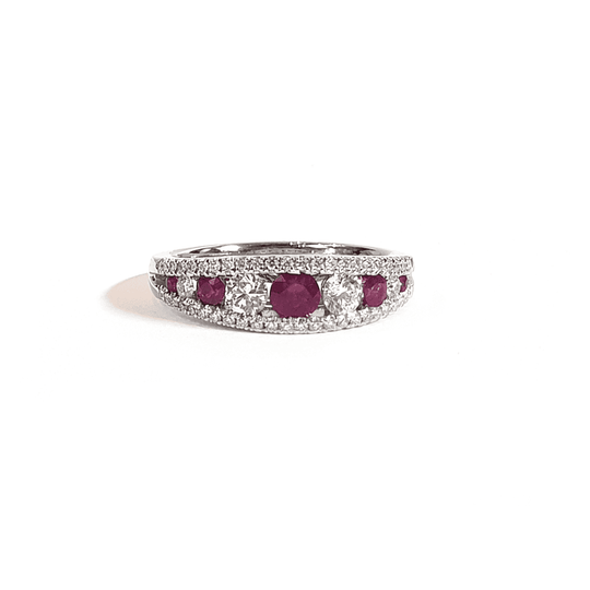 Sarah Layton 18ct White Gold Ruby & Diamond Ring