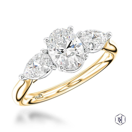18ct Yellow Gold Oval Cut Engagement Ring - 1.32ct