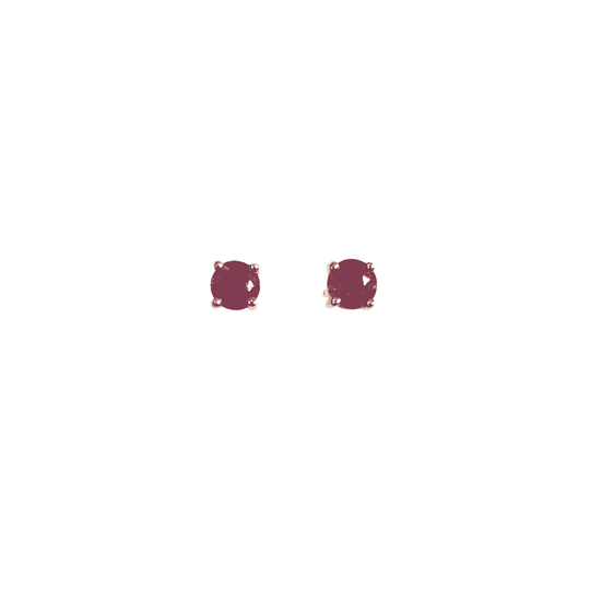 18ct Yellow Gold Ruby Stud Earrings - 0.72ct