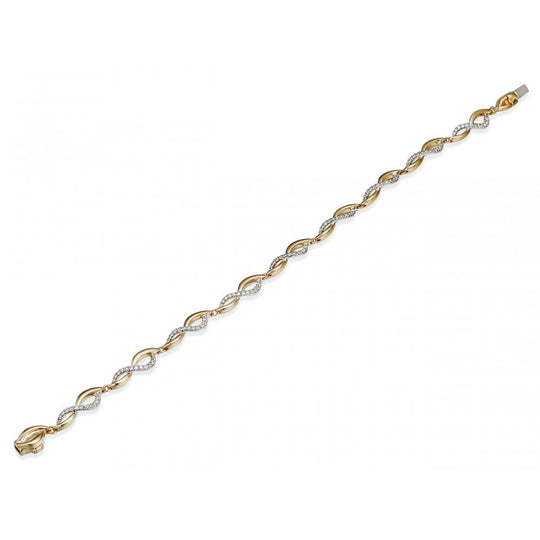 Sarah Layton 9ct Yellow & White Gold Diamond Bracelet - 0.60ct