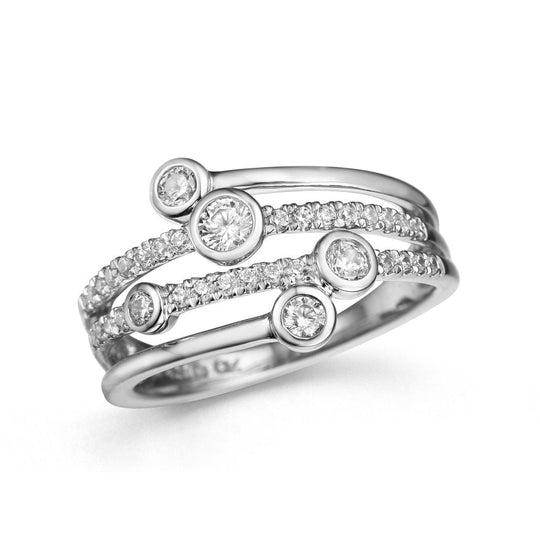 Diamond Bubble Ring - White Gold - 0.50ct