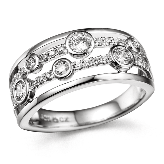 Diamond Bubble Ring - White Gold - 0.52ct