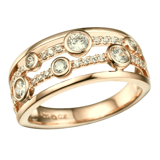 Diamond Bubble Ring - Yellow Gold - 0.52ct