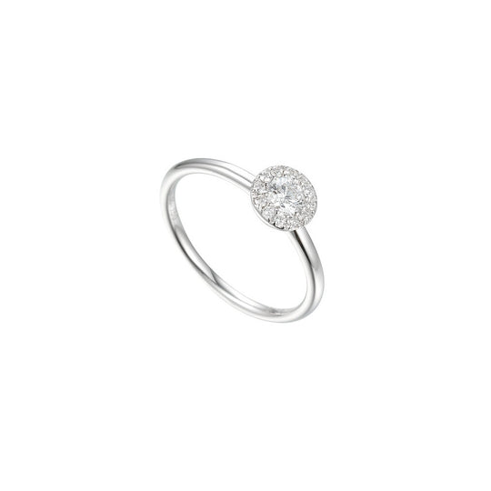 Diamond Cluster Ring - White Gold - Size M - NTR832D-9WG