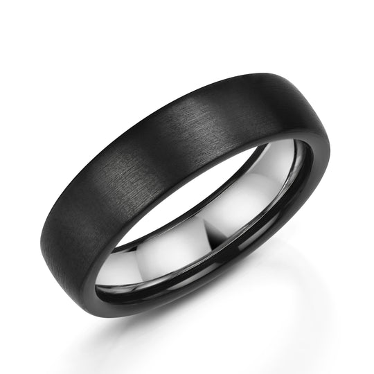 Matte Zirconium Wedding Ring
