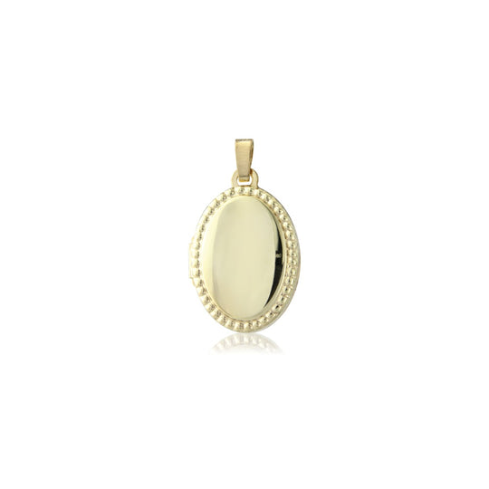 Oval Locket Necklace - 9ct Yellow Gold