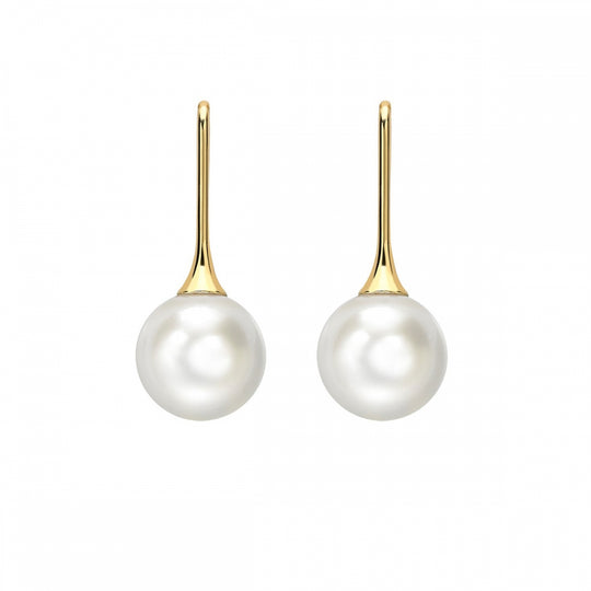 Pearl Drop Earrings - Gold - AA511-YG-FW