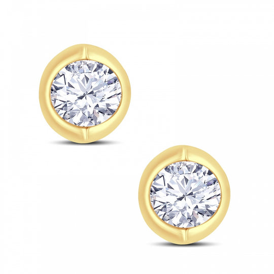Round 2 Claw Diamond Earstuds - 18ct Yellow Gold - EC010S7Y18