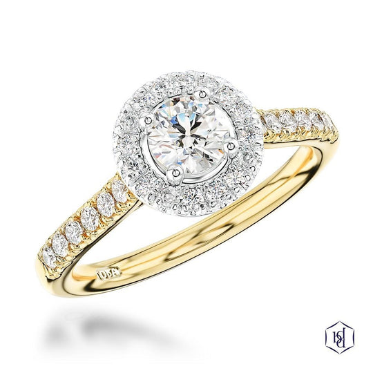 18ct Yellow Gold Brilliant Cut Diamond Engagement Ring - 0.71ct