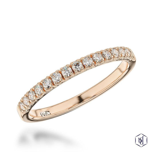 18ct Rose Gold Skye Eternity Wedding Band - 0.22ct