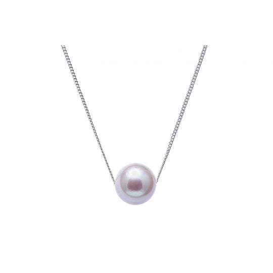 Sliding Pink River Pearl Pendant - White Gold - PJR188WGP