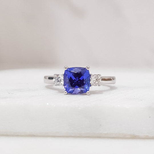 Tanzanite & Diamond Three Stone Ring - 2.51ct - 18-229